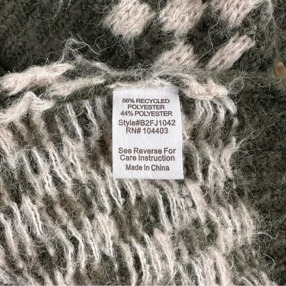 Blu Pepper Black and Cream Patterned Cardigan - Picture 7 of 8